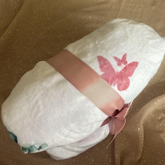 Brand New Floral Boho Baby Monthly Milestone Blanket Photo Prop Pink Baby Shower - Picture 9 of 11